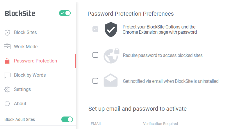 Скриншот: Расширение BlockSite