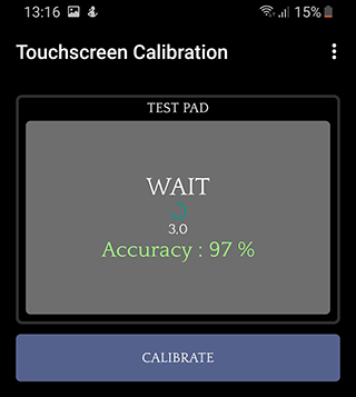 Скриншот: Touchscreen Calibration