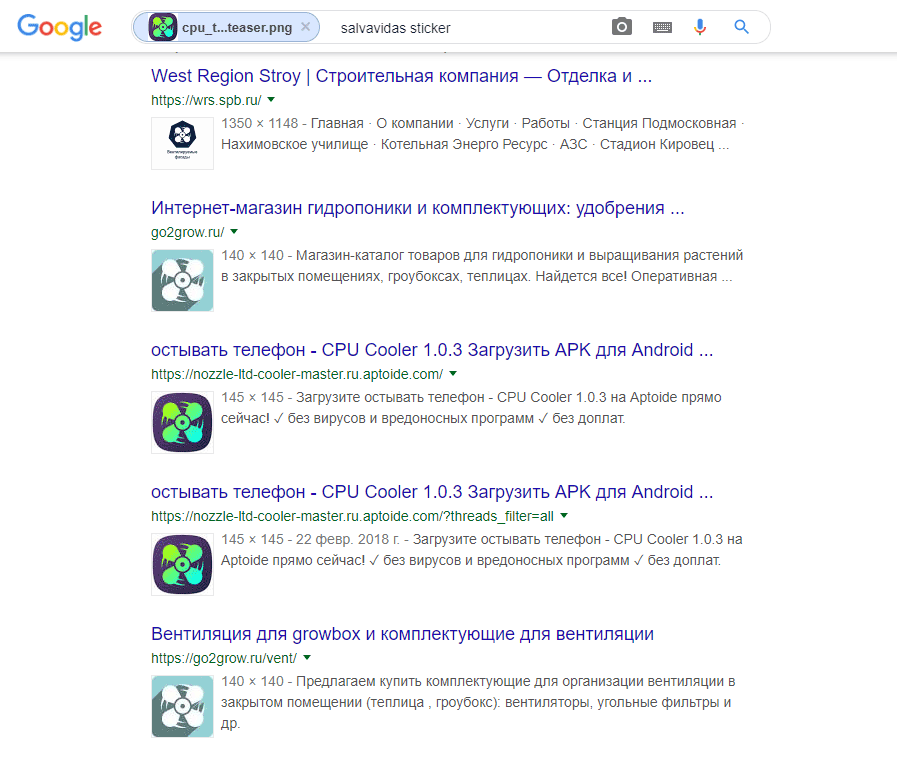 Скриншот: Поиск по фото через Google Chrome: вариант 2