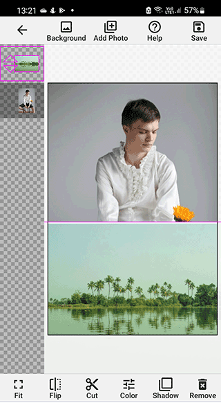 Скриншот: Кликните Add Photo и выберите вторую фотографию