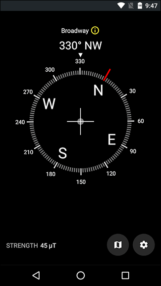 Скриншот: Digital Compass