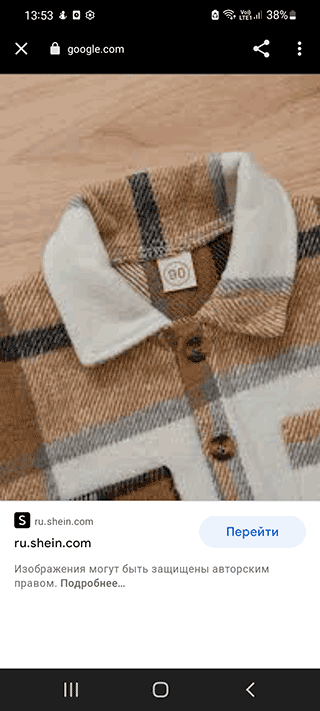 Скриншот: Google Lens: вариант 2