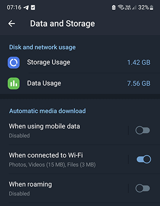 Скриншот: Мессенджеры «съедают» меньше трафика, чем остальные сервисы – менее 1 МБ в минуту по аудиозвонку