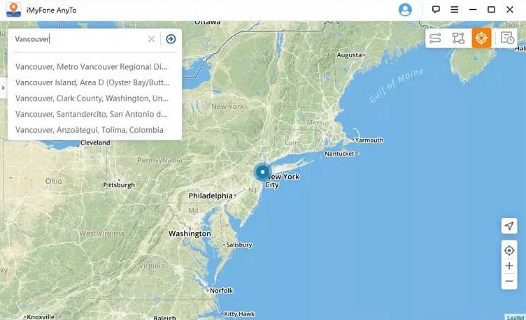 Скриншот: Шаги для имитации местоположения на Android GPS с помощью iMyFone AnyTo:: вариант 5