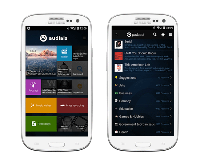 Скачайте радио Audials Radio на девайс под Android OS