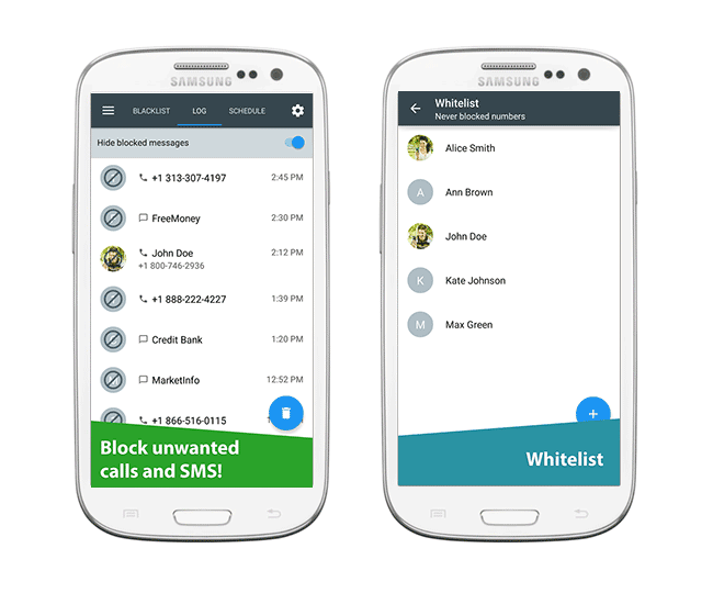 Скриншот к статье «Скачать Calls Blacklist - черный список для Андроид»