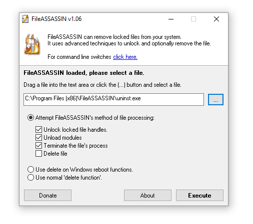 Скриншот: Malwarebytes FileASSASSIN