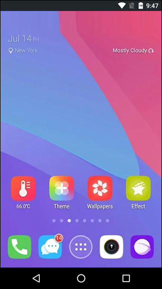 Иллюстрация: GO Launcher EX - лучший лаунчер для Андроид со множеством тем: вариант 2