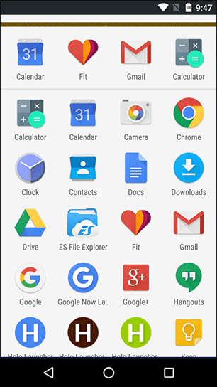 Скриншот: Holo Launcher - легкий и простой лаунчер (не обновляется с 2018 года)