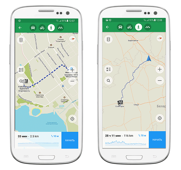 Скриншот: Кроме Android, приложение Maps.me поддерживает iOS, Blackberry и Kindle Fire. Характерная особенность этого