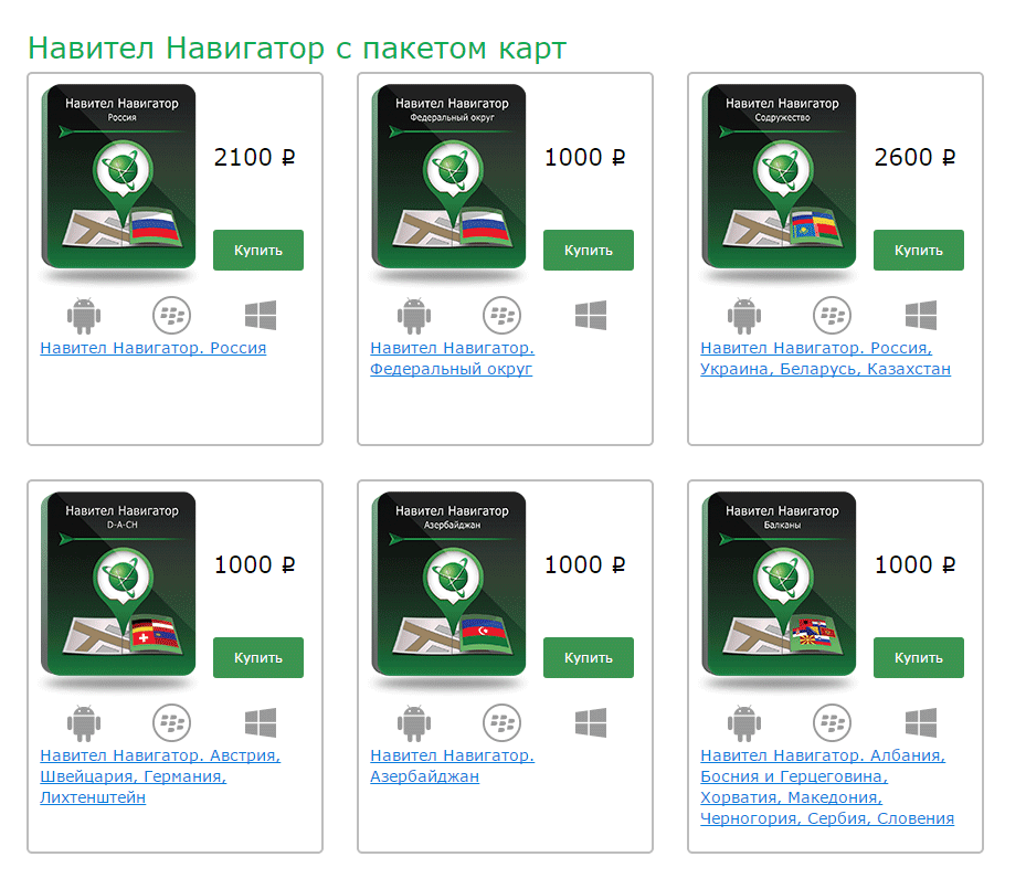 Приобретаем ключ на Навител