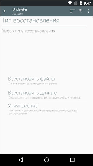 Скриншот: Что такое Undeleter