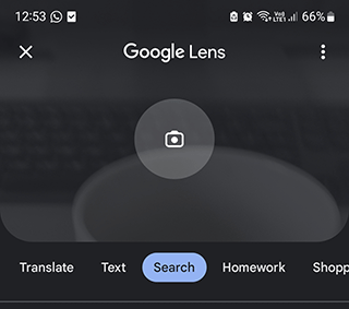 Скриншот: Поиск профиля через приложение Google Lens