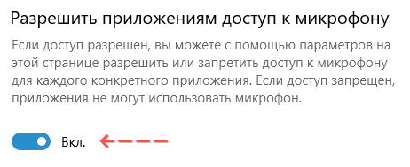 Скриншот: Проверяем доступ к микрофону в настройках конфиденциальности