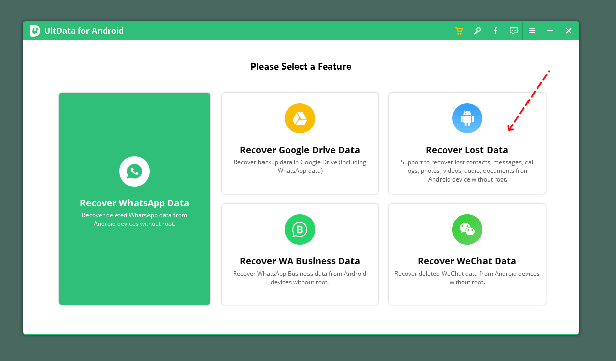 Скриншот: Tenorshare UltData - программное обеспечение для восстановления данных, которое может помочь восстановить