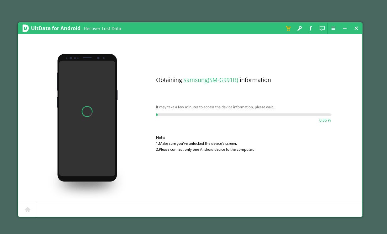 Скриншот: Шаг 2: Выберите опцию " Recover lost data ", а затем выберите тип данных, которые вы хотите восстановить