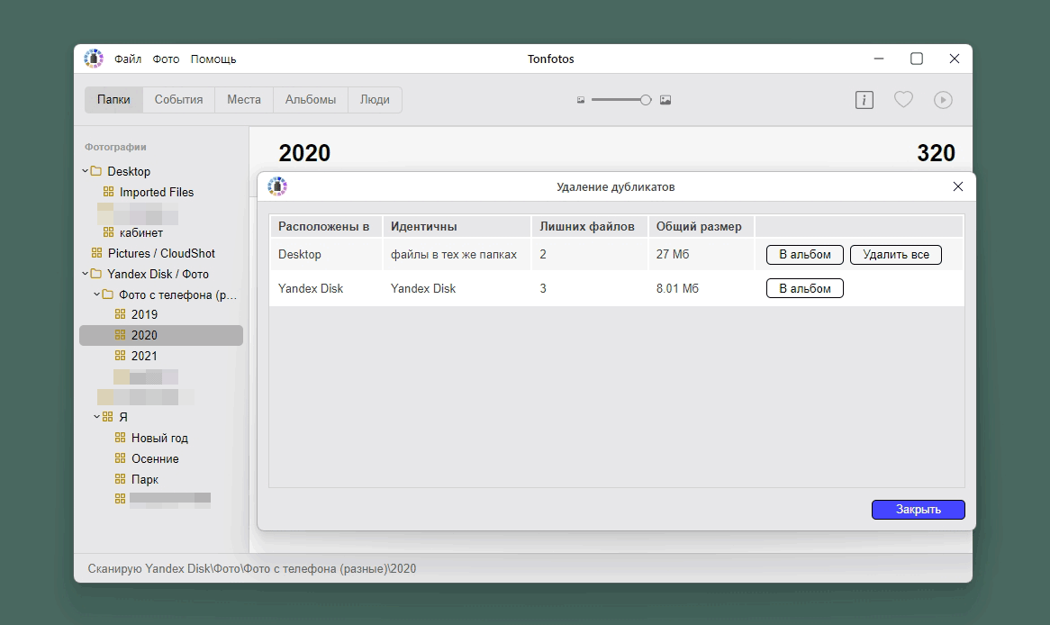 Скриншот: Tonfotos (Windows, Mac OS, Linux)