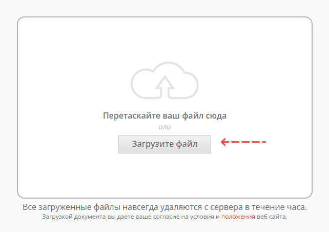 Скриншот: OnlineDocTranslator