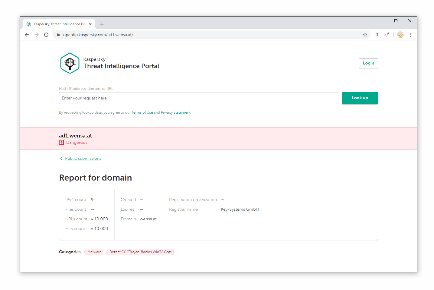 Скриншот: Если вы видите такое сообщение со статусом Good, сайт, по данным Kaspersky, безопасен