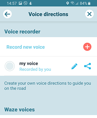 Скриншот: Назначаем ассистенту Waze свой голос