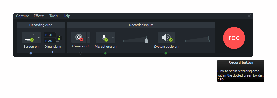Интерфейс TechSmith Camtasia