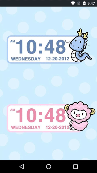 Скриншот: Виджет часов Zodiac sign Clock Widget