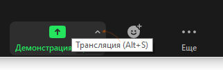 Скриншот: Наведите курсор на нижнюю панель инструментов в Zoom